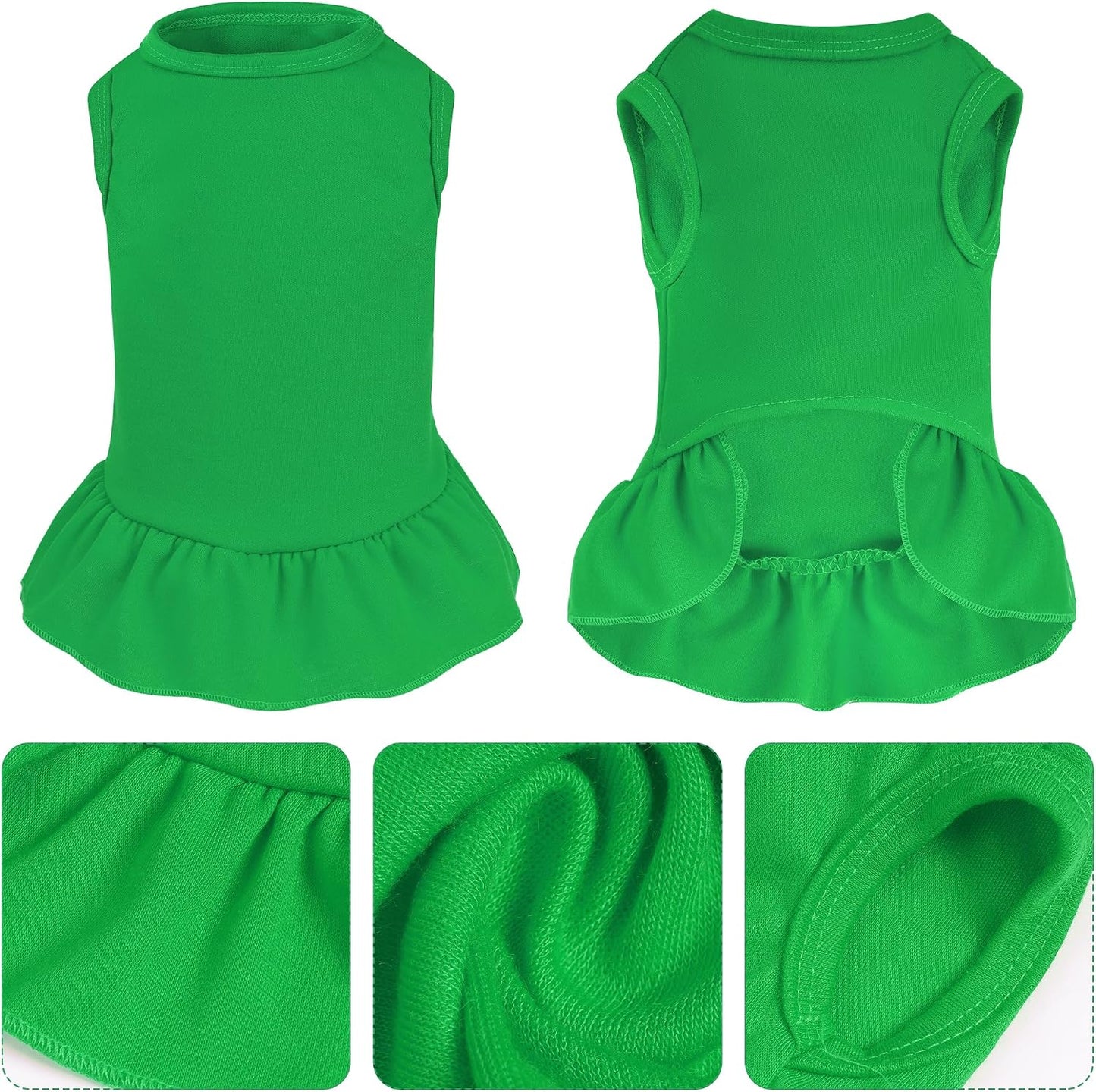 Choyaxo puppy girl clothes back view displaying the gathered ruffle princess skirt design
