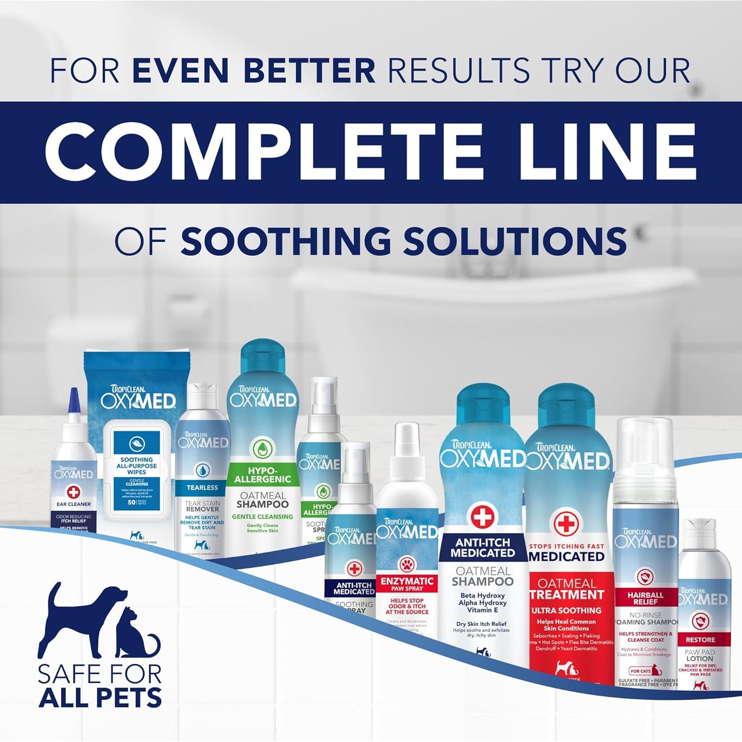 Applying the soothing oatmeal cat and dog conditioner during pet bath time