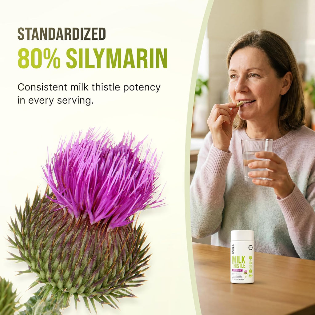 Uvola Milk Thistle Synbiotic Formula - Vegan - 60 Capsules - Image 6