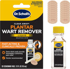 Dr. Scholl's Clear Away Plantar Wart Remover Liquid front packaging with 20 pads