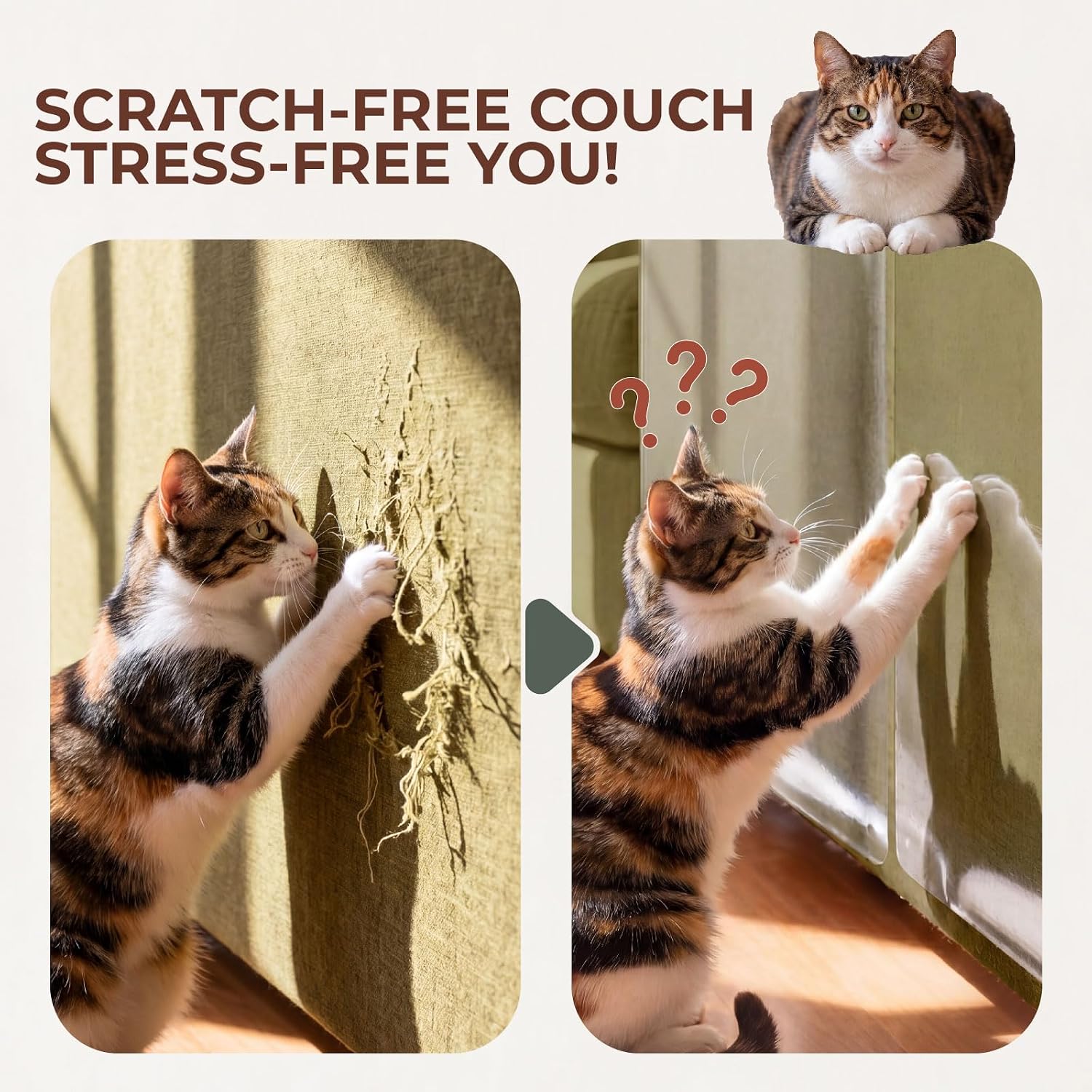 Person cutting scratch protector for furniture fitting