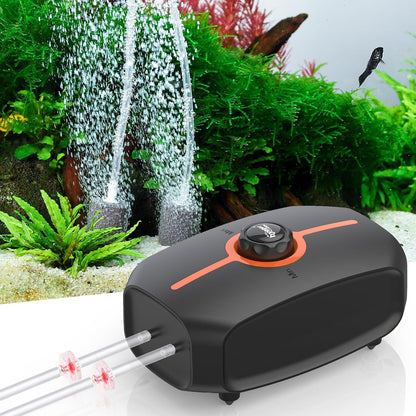 Hygger aquarium air pump packaging and contents
