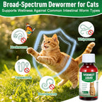 Aether liquid dewormer for cats packaging showing digestive cleanser benefits