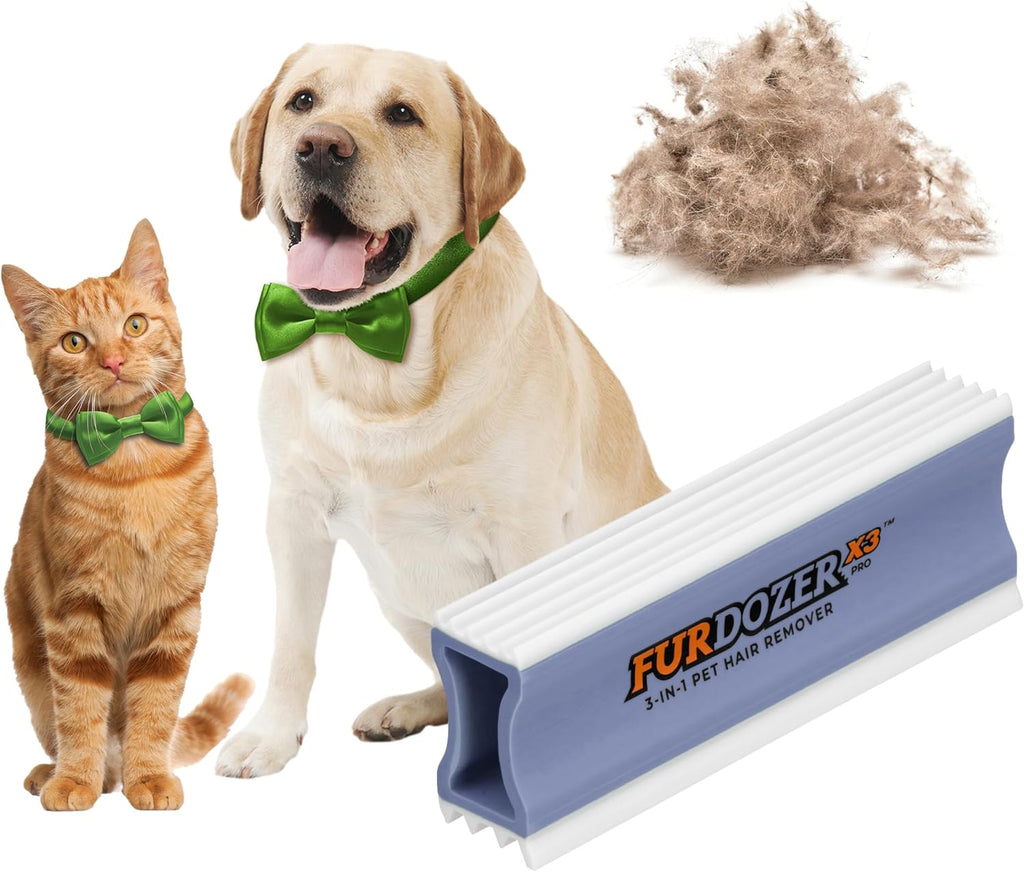 FurDozer Pet Hair Remover & Auto Detailing Tools - Cat & Dog Hair Remover for Carpets, Car Interiors, Couches, Bedding, & Pet Furniture (Gray, X3 PRO - 5" Long) - Image 12