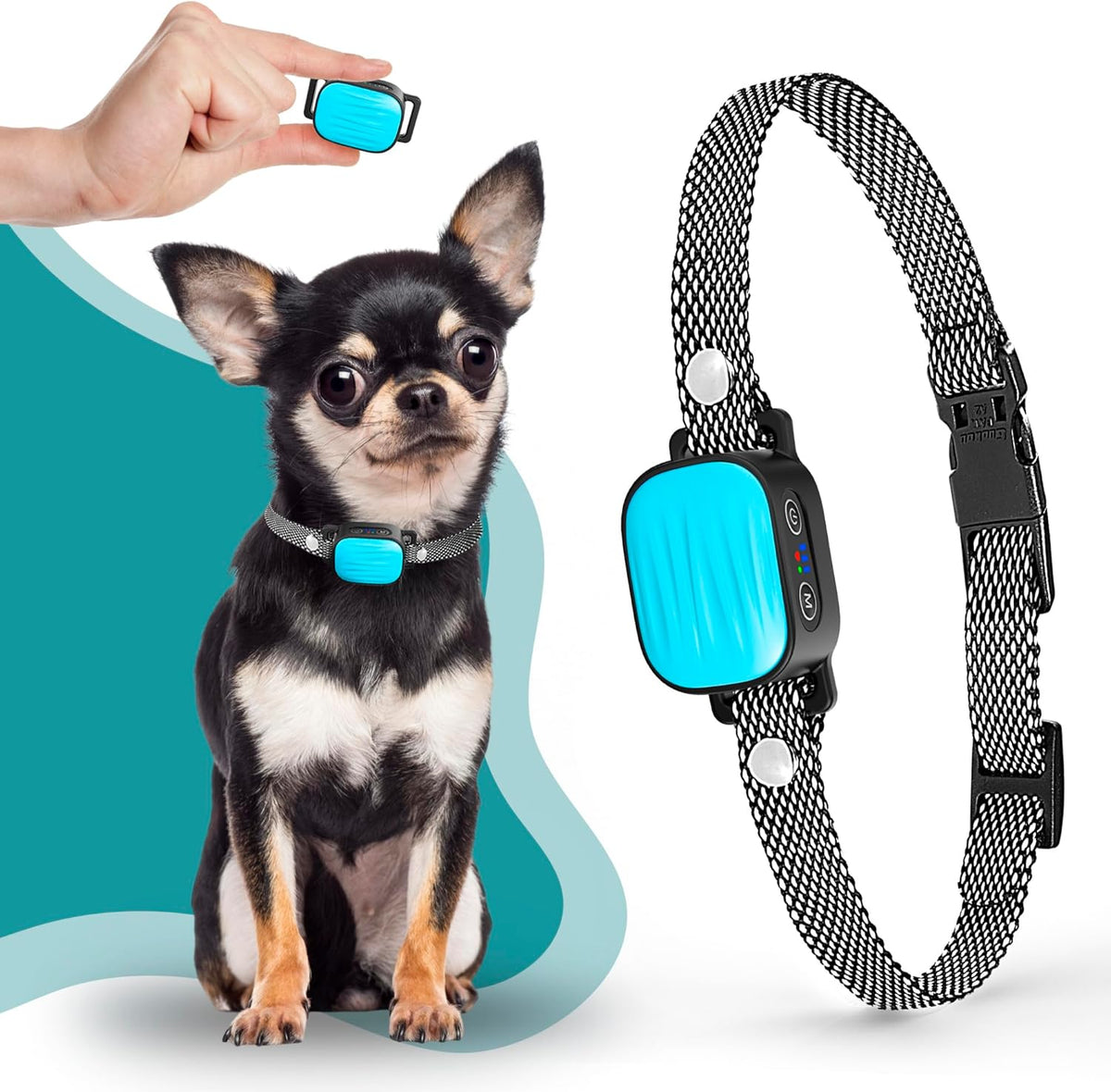 Bark Collar for Small/Medium Dogs, No Shock Anti Bark Collar, Rechargeable Anti Barking Collar w/2 Vibration & Beep Modes, Waterproof Shockless Smart Dog Stop Barking Control Device (Pink) - Image 9