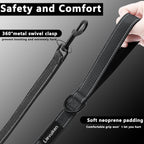 High visibility reflective stitching detail on both sides of the heavy duty training lead