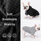 Baobicute black and grey dog sweatshirts cozy waffle texture apparel