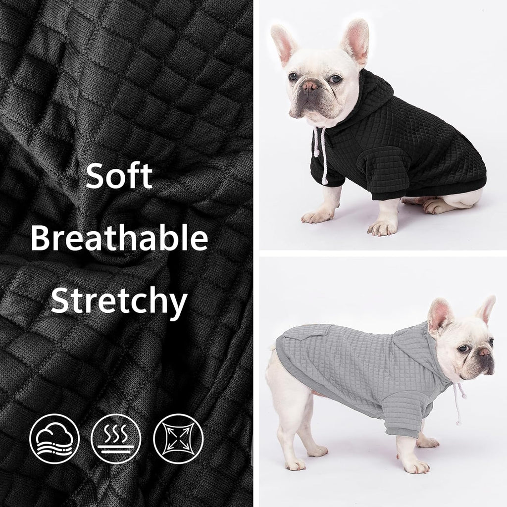 Warm winter dog clothes featuring small back pocket