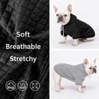 Warm winter dog clothes featuring small back pocket