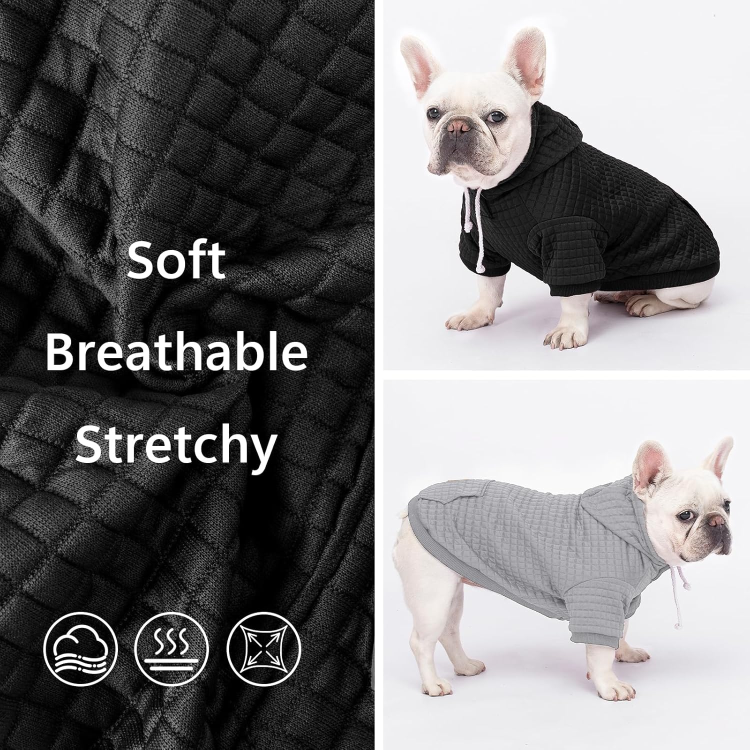 Warm winter dog clothes featuring small back pocket