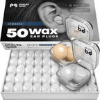 Peace And Quiet wax ear plugs front view packaging