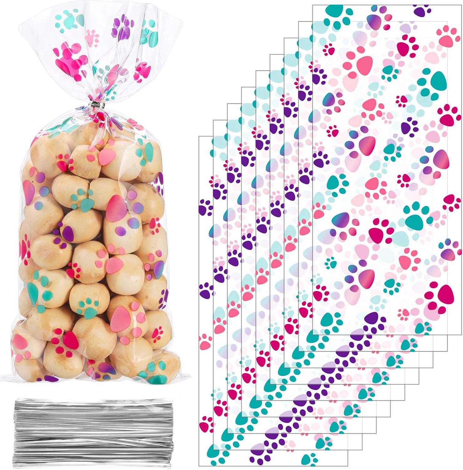 Side view of Blulu pet party favor cone bag
