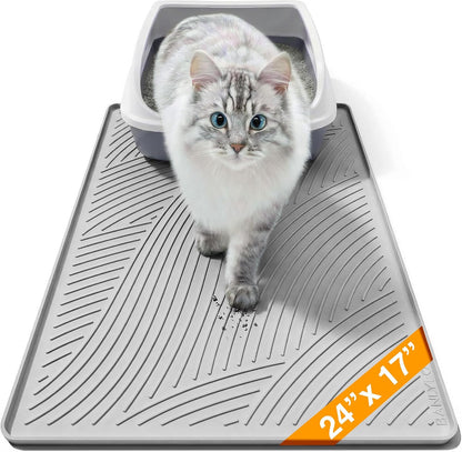 Cat Litter Box Mat - L Large Size 34 x 22 in, Water Proof, Kitty Litter Trapping Mat, Easy to Clean, Scatter Control, Odorless, Pet Supplies for Indoor Cats, Warm Beige - Image 11