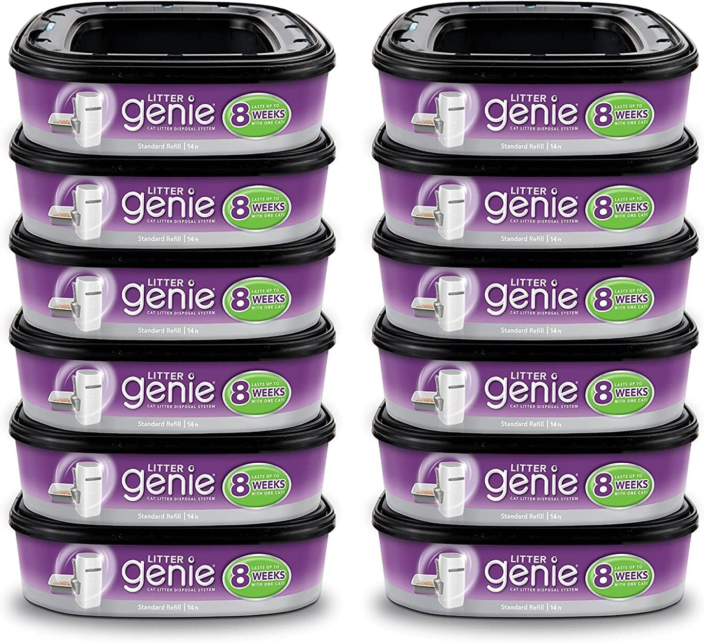 Litter Genie Refill Bags | Jumbo 6-Pack 168 total ft | Up to 24 months of supply in 6 cartridges | Ultimate Odor Control Cat Litter Bags - Image 10