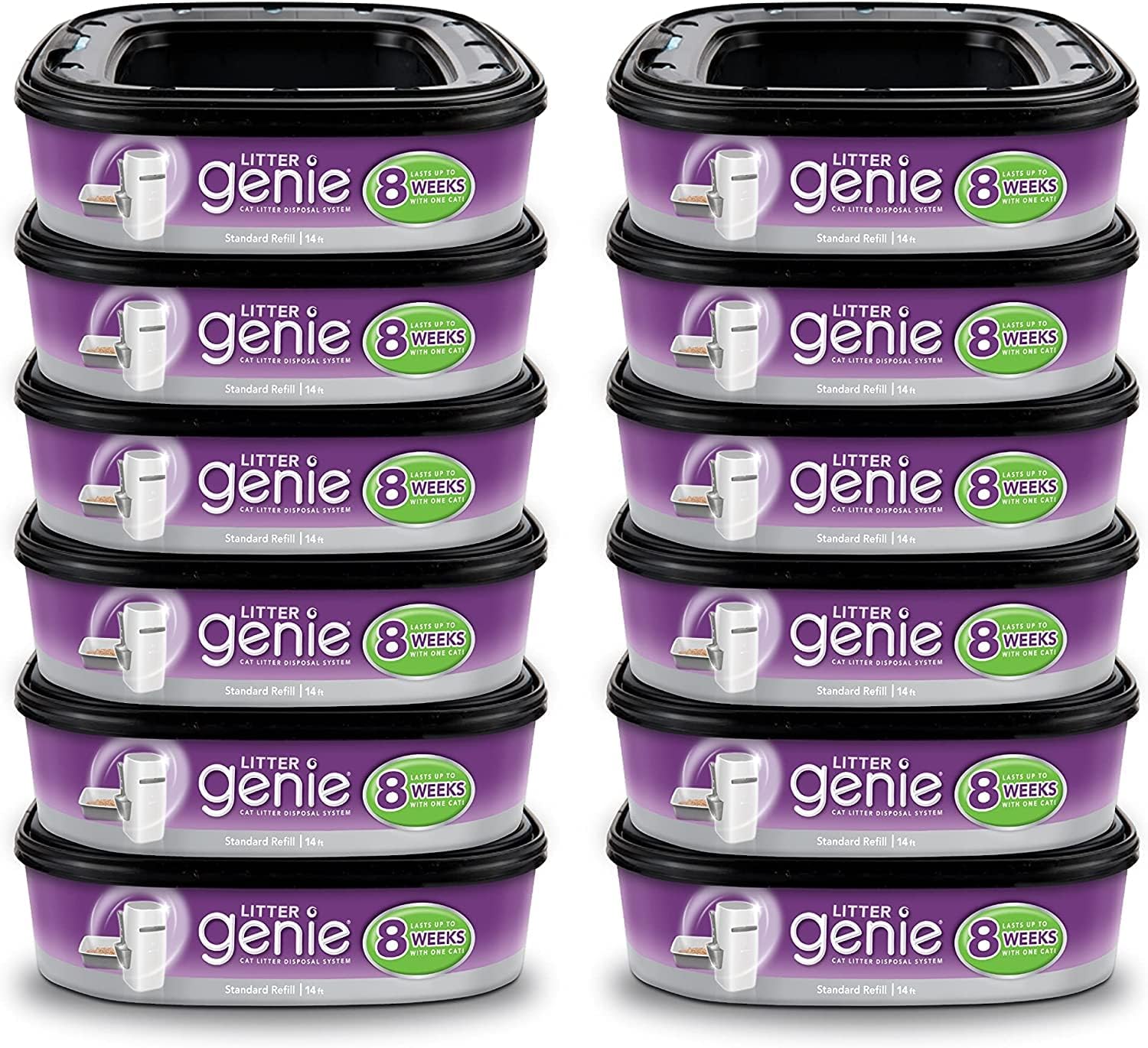 Litter Genie Refill Bags | Jumbo 6-Pack 168 total ft | Up to 24 months of supply in 6 cartridges | Ultimate Odor Control Cat Litter Bags - Image 10