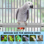 KATUMO Parrot Perch - Stainless Steel African Grey Perch Bird Cage Accessories for Small to Large Parrots (11.8 x 1.2 inch) - Image 6
