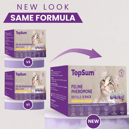 TopSum Cat Calming Pheromone Diffuser: Feline Pheromones Plug in for Stress, Alone At Home, Spraying, Fighting, Scratching, Aggression & Excessive Meowing (Purple- 6 Refills) - Image 9