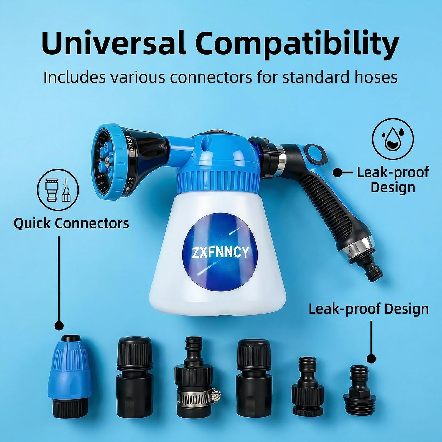 Close up of 1/2-inch quick connect hose adapter