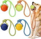 Skylety durable dog training stick with rope handle being held to demonstrate the secure throwing grip.