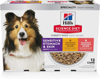 Hill's Science Diet Adult Sensitive Stomach & Skin Wet Dog Food, Turkey & Rice, 12.5 oz. Cans, 12-Pack - Image 15