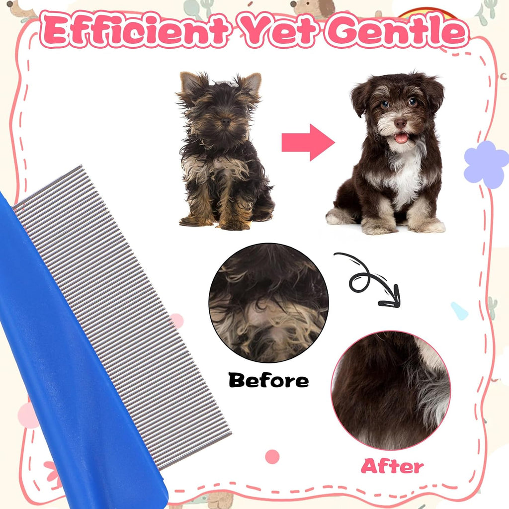 Using Hidyuuoo flea comb on a long-haired cat coat