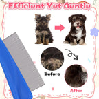 Using Hidyuuoo flea comb on a long-haired cat coat