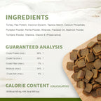 Herz omega fatty acid formula dog food 2 pound bag showing allergen free ingredients.