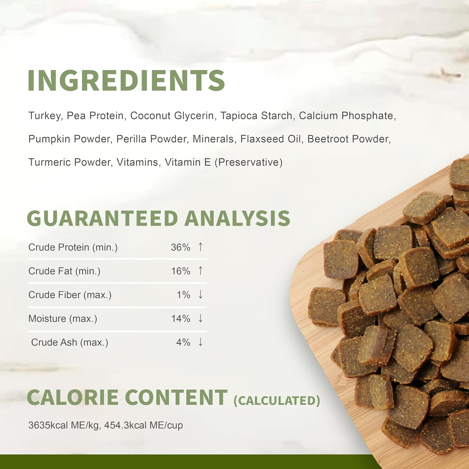 Herz omega fatty acid formula dog food 2 pound bag showing allergen free ingredients.