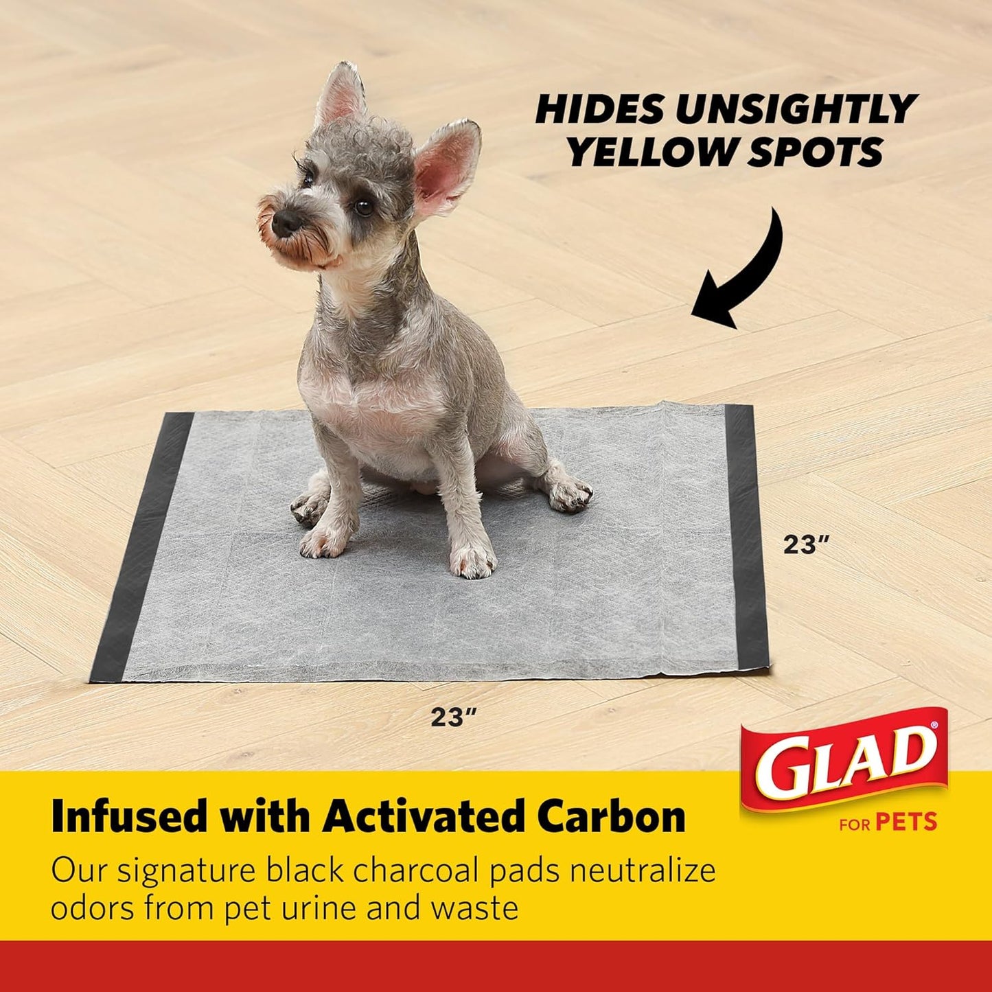 Activated carbon pet training mats neutralizing urine odor illustration