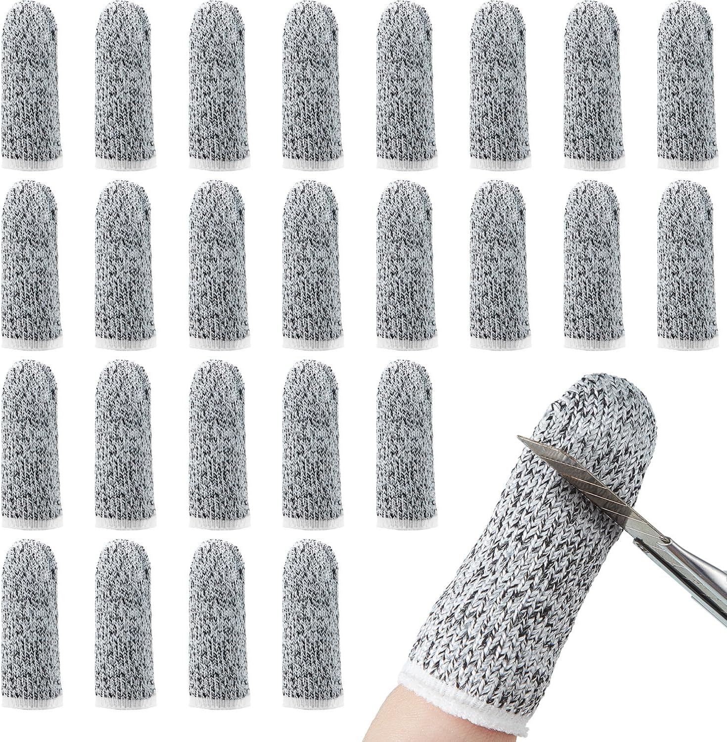 Honoson cut resistant finger cots twenty pieces pack front view for hand protection