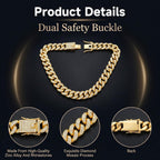 Silver diamond coated pet chain collar displayed flat showing the shiny rhinestone encrusted links