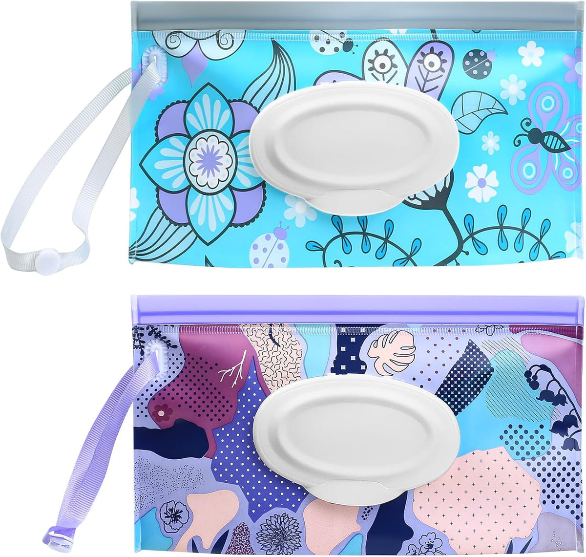 Fulushouxi baby wipes dispenser 2 pack floral front view