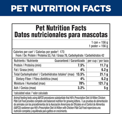 Hill's Prescription Diet i/d Digestive Care Kitten Wet Cat Food, Chicken, 5.5 oz. Cans, 24-Pack - Image 11