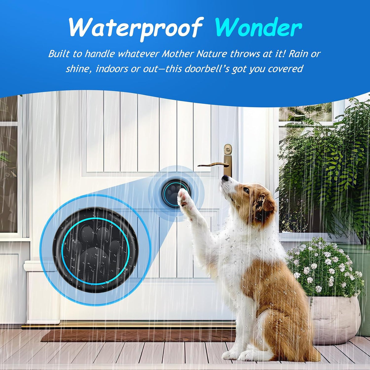 Busteelight dog doorbell set for home training