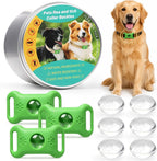Cijoaui 3pack dog collar pendant front view featuring green silicone outdoor pet accessory