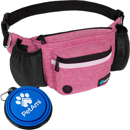 PetAmi dog training waist bag being worn as a crossbody pack
