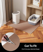 Cooyes waterproof kitty pad preventing cat urine leakage on hardwood floor.
