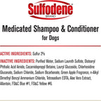 Professional grade grooming bottle of Sulfodene for itchy dog skin