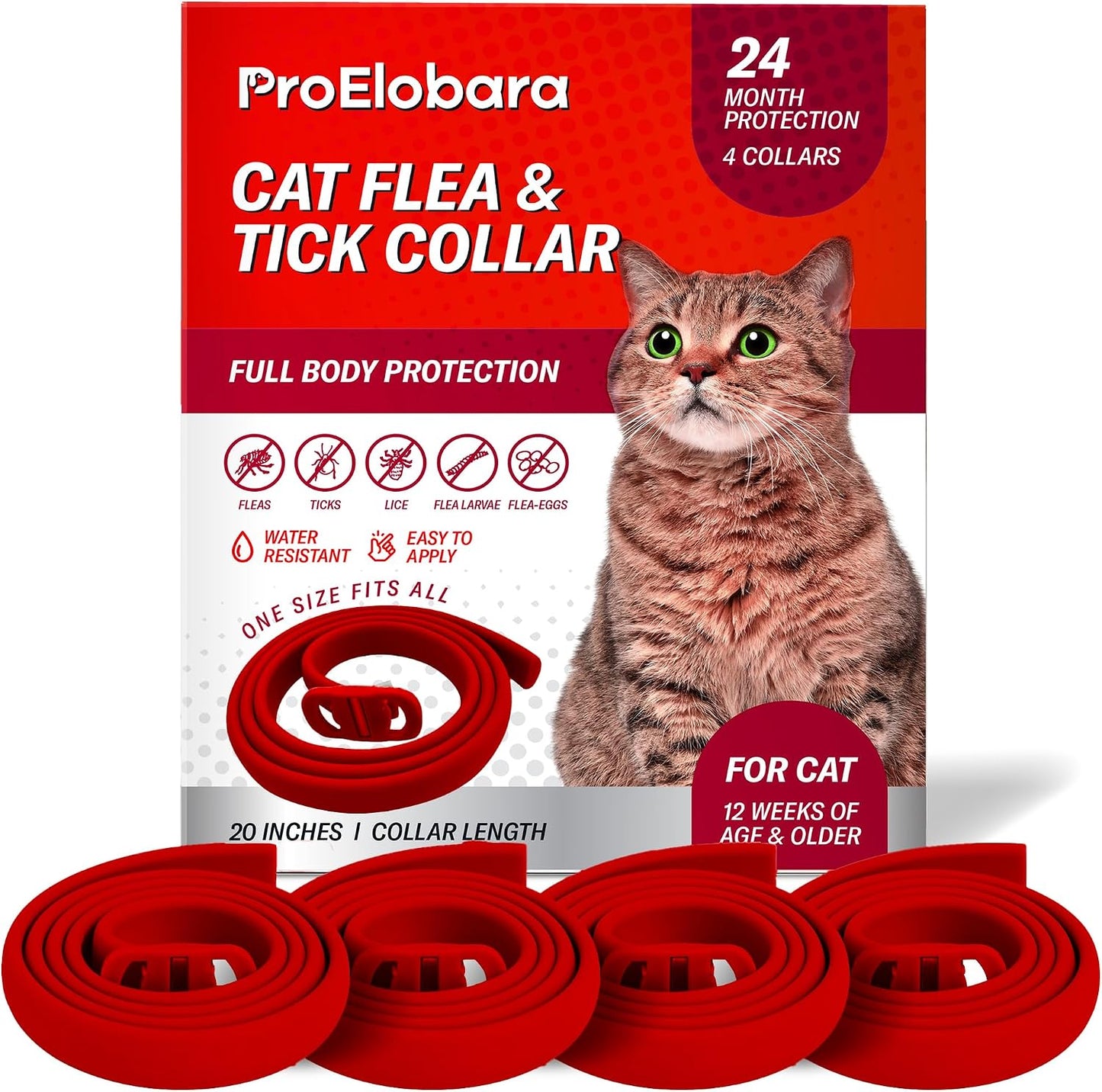 ProElobara flea and tick prevention collars for cats front view