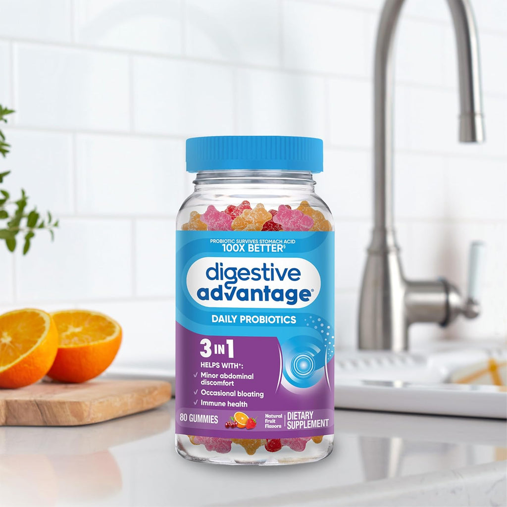 Digestive Advantage Daily Probiotic, Natural Fruit Flavor - 80ct Gummies - Image 11