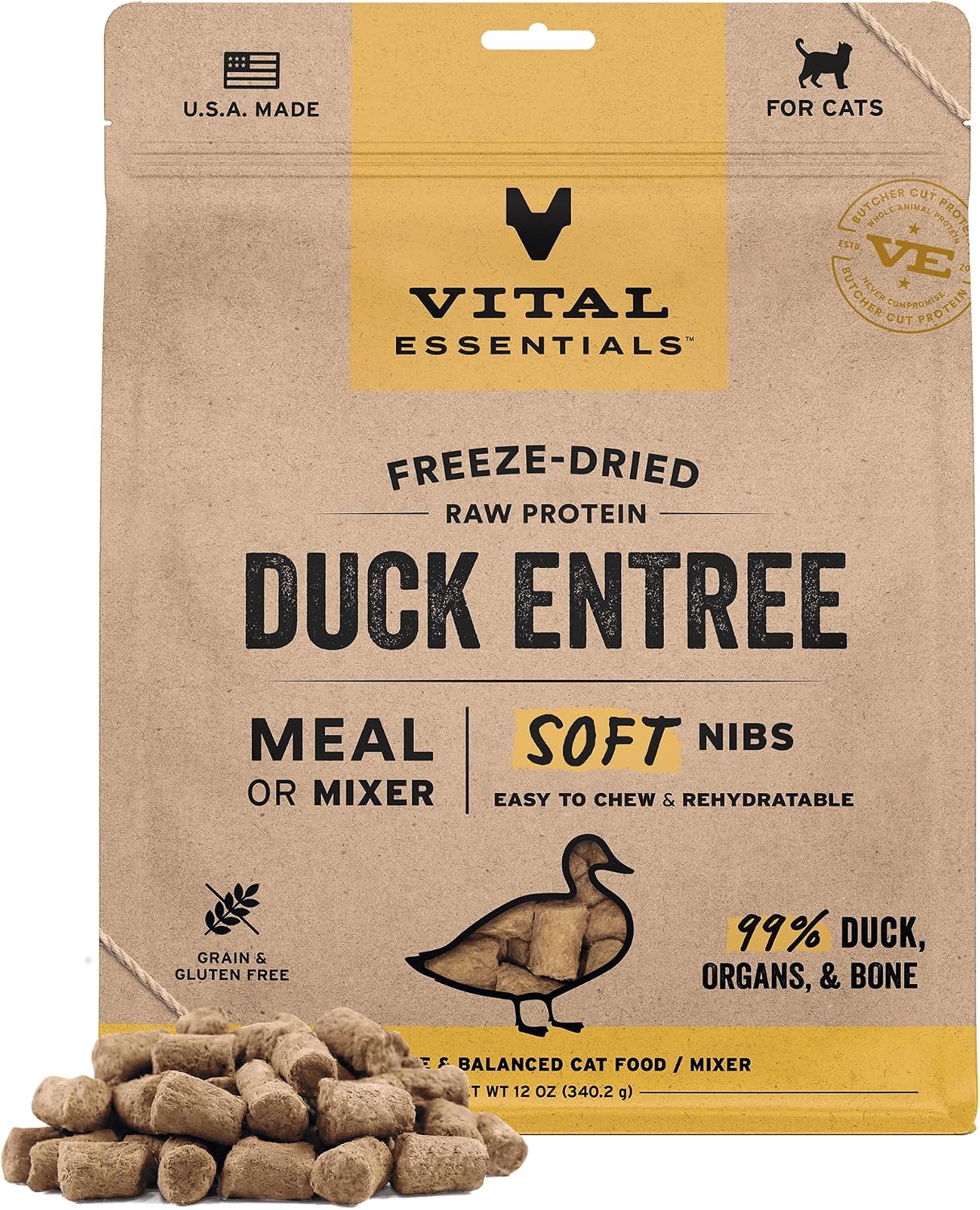 Vital Essentials Freeze Dried Cat Food, Raw Chicken Soft Nibs | Complete Meal or Topper | 99% Chicken, Organs & Bone | Limited Ingredient, High Protein, Grain Free Dry Cat Food | 12 oz Bag - Image 13