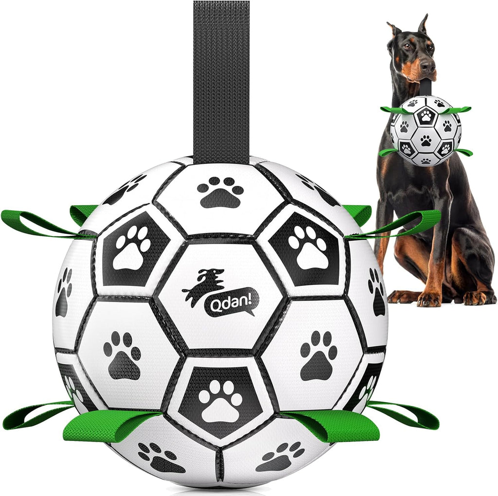QDAN Dog Toys Dog Balls, World Cup Dog Soccer Ball with Straps, Dog Birthday, Herding Ball, Durable Balls for Small Medium Pet, Puppy Outdoor Toy (6 Inch) - Image 12