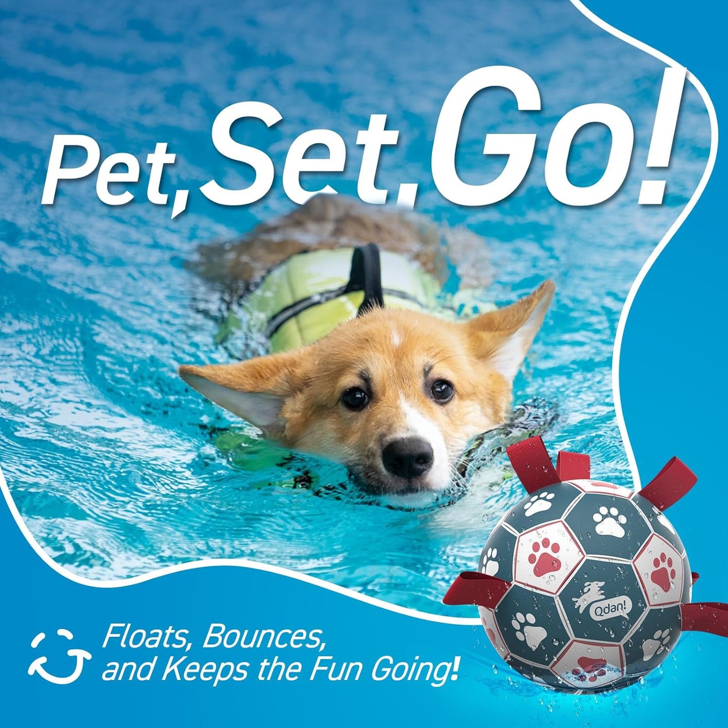 Pump and needle adapter included with QDAN dog toy