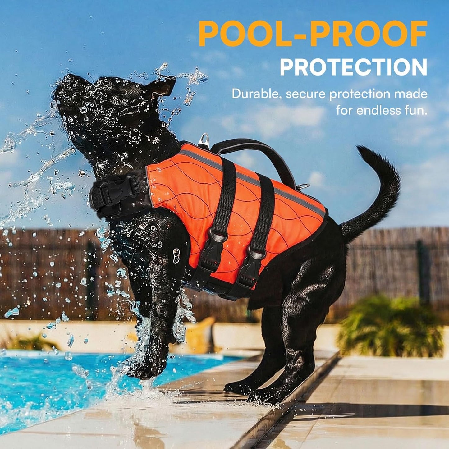Durable ripstop nylon dog safety vest quick release buckles close up