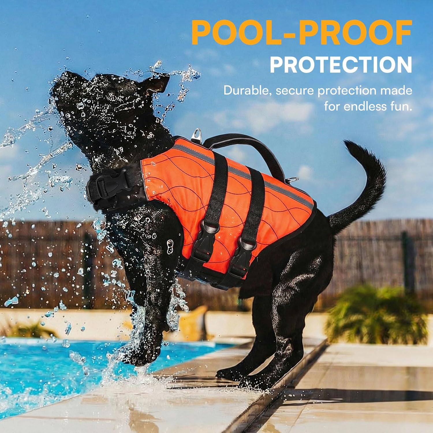 Durable ripstop nylon dog safety vest quick release buckles close up