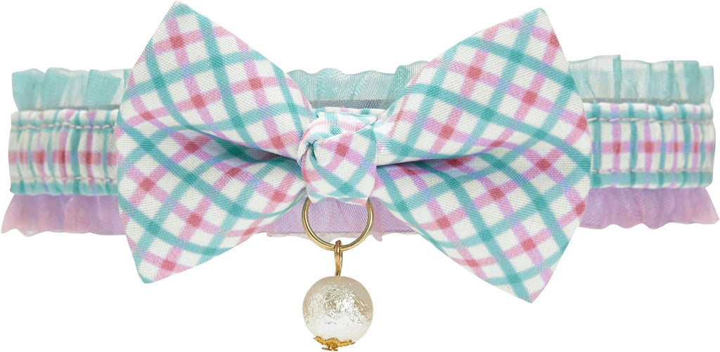 Blueberry Pet pink tulip cat collar lifestyle display for feline accessories.