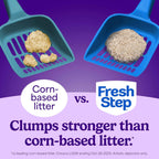 Fresh Step cat litter jug branding and Febreze logo