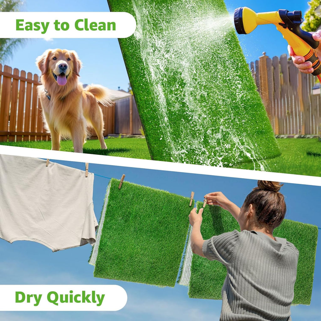 Close up of realistic synthetic grass texture for dogs