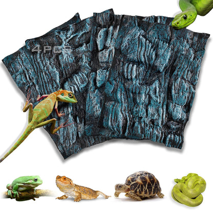 17.7x11.8in Rock Terrarium Background,3D Reptile Tank Background Board,Amphibian Stereo Backdrop Wall,Lizard Snake Gecko Spider Turtle Fish pet silo Background Decorative Panel(Grey) - Image 15