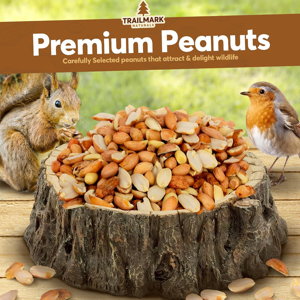 Close up view of Trailmark Naturals natural raw peanut wildlife feed
